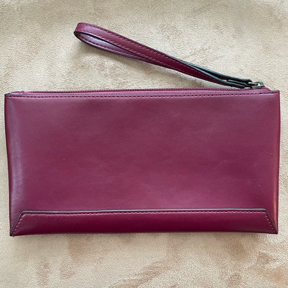 Nine West maroon clutch - Picture 2 of 3